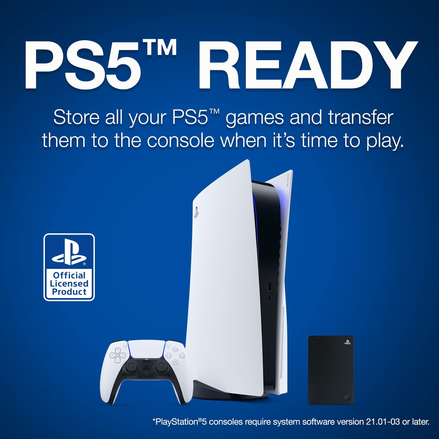 Seagate Game Drive for PS4, 2TB, Portable External Hard Drive, Compatible with PS4 and PS5 (STGD2000200), Black