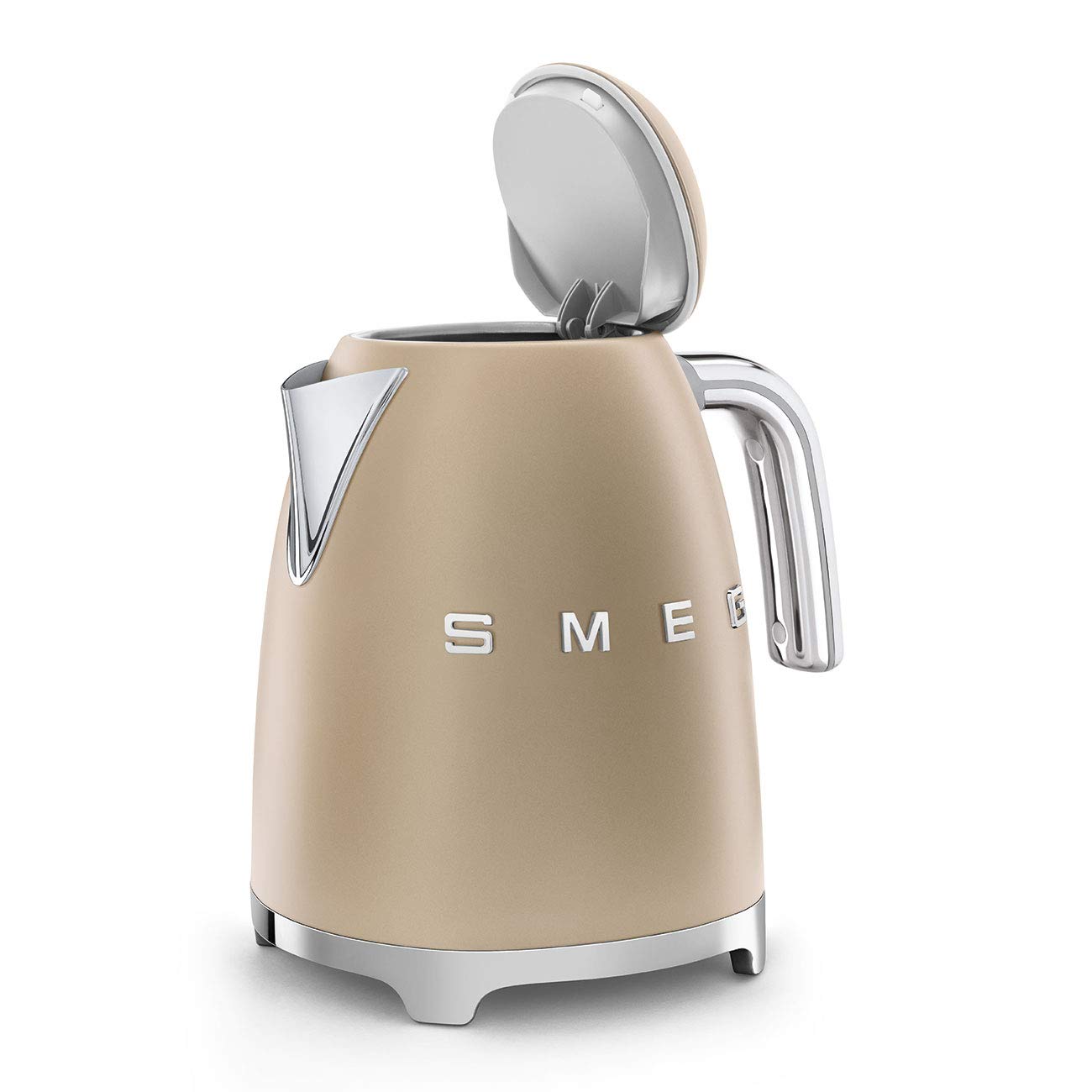 Smeg 50’s Style Jug Kettle, Soft Opening, 360 Swivel Base, Anti-Slip Feet, 300W, 1.7L, Matte Champagne Gold