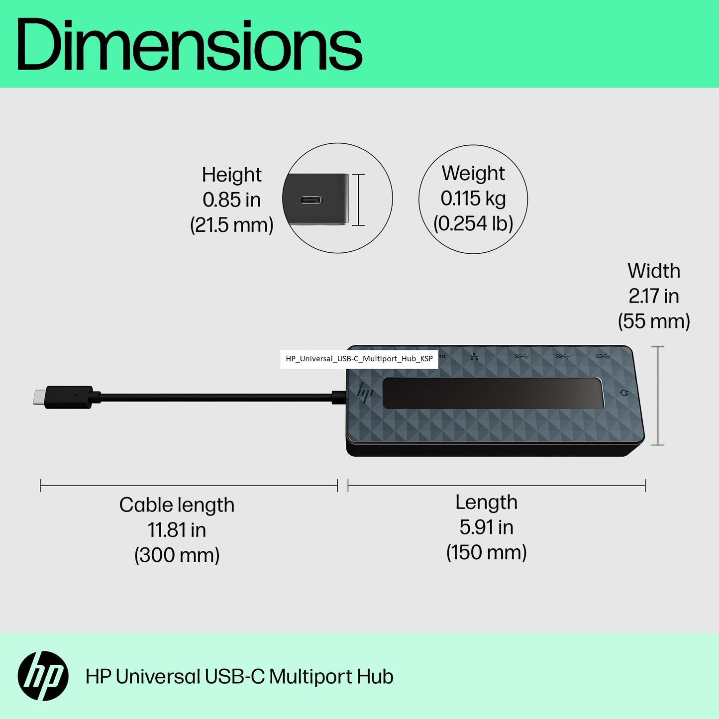HP Interface Hub USB 3.2 Gen 1 (3.1 Gen 1) Type-C Black