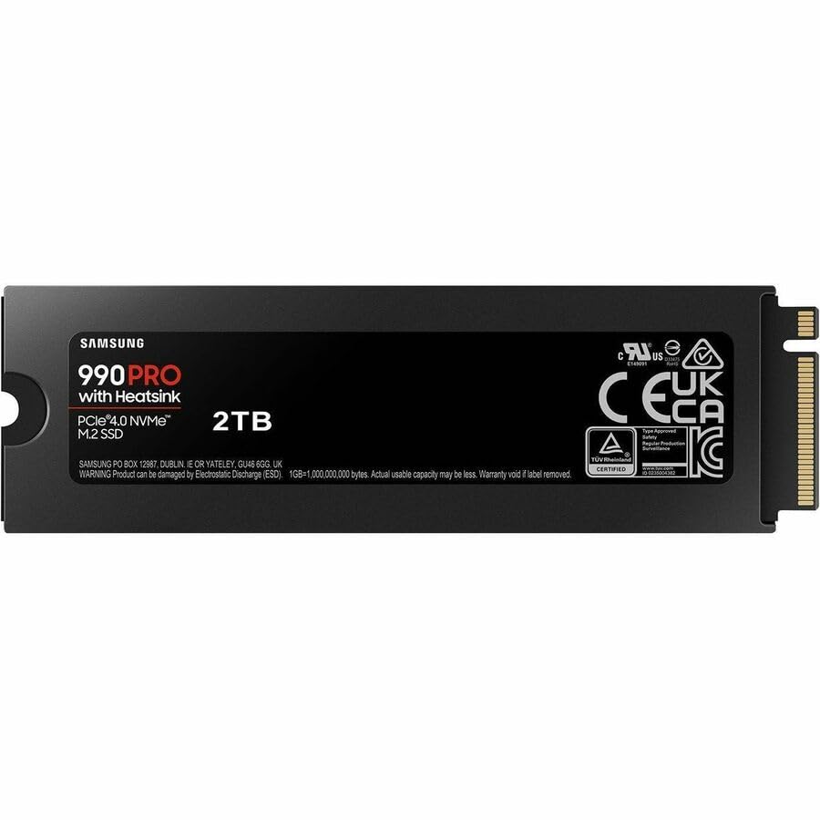 Samsung 990 PRO Heatsink SSD - 2TB - PCIe 4.0 NVMe M.2 Internal Solid State Drive
