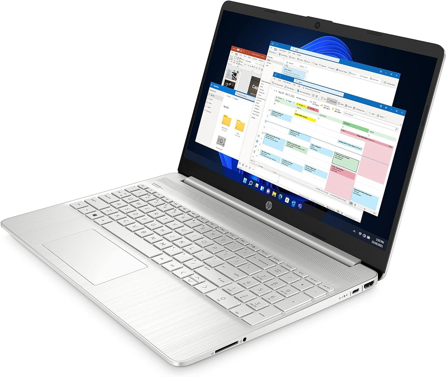 HP Laptop PC 15s-fq5585sa | Intel Core i3-1215U Processor | 8GB RAM | 128GB SSD | Intel UHD Graphics | 15.6 inch Full HD 16:9 display | Windows 11 Home | Natural Silver