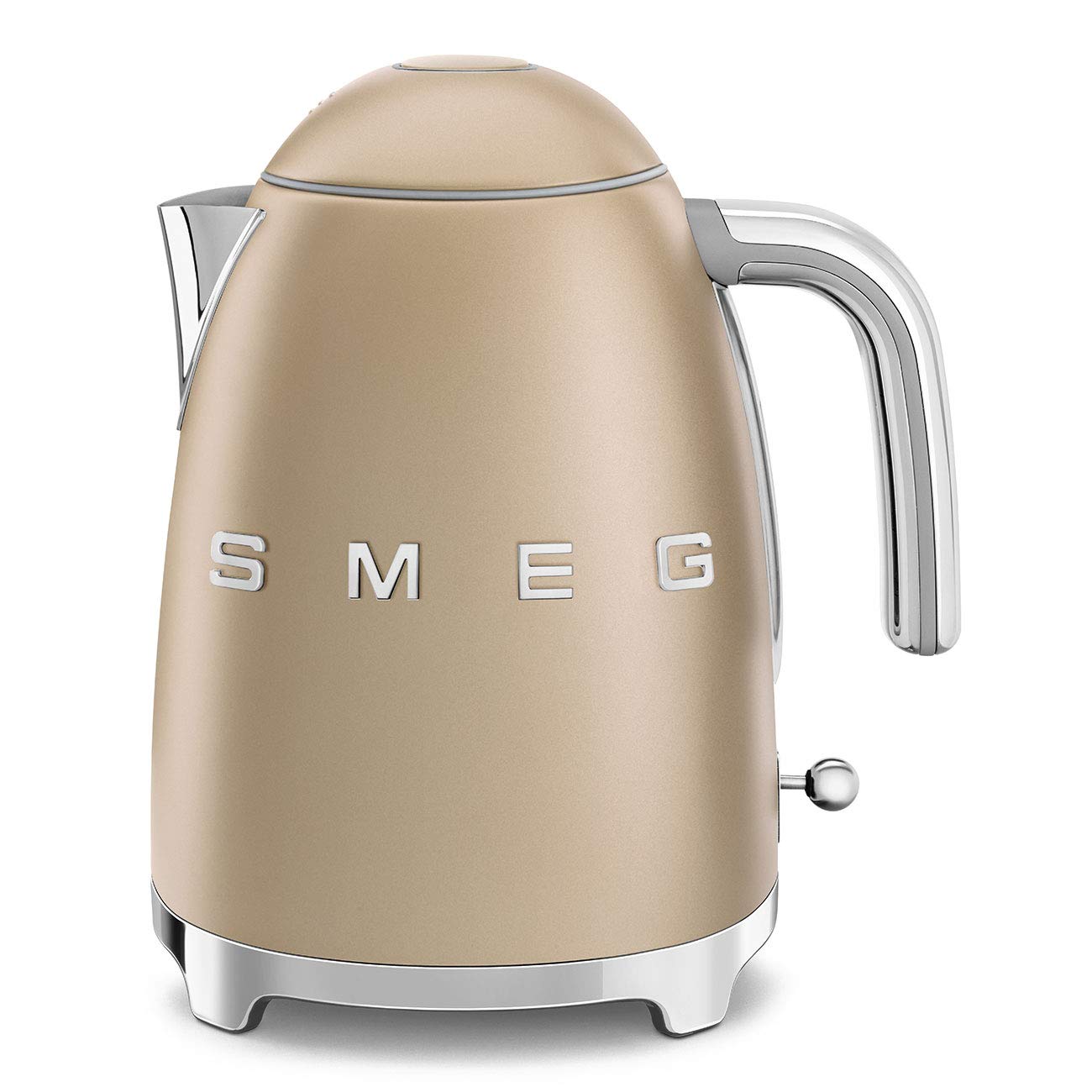 Smeg 50’s Style Jug Kettle, Soft Opening, 360 Swivel Base, Anti-Slip Feet, 300W, 1.7L, Matte Champagne Gold