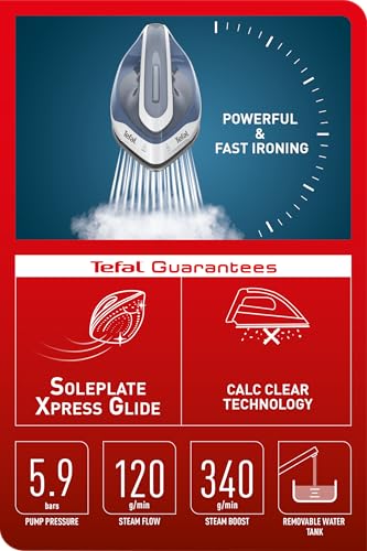 Tefal Steam Generator Iron, Express Essential, 2200 W, White and Green, SV6115