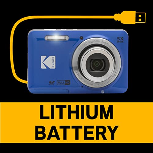KODAK PIXPRO Friendly Zoom FZ55-BK 16MP Digital Camera with 5X Optical Zoom 28mm Wide Angle and 2.7" LCD Screen