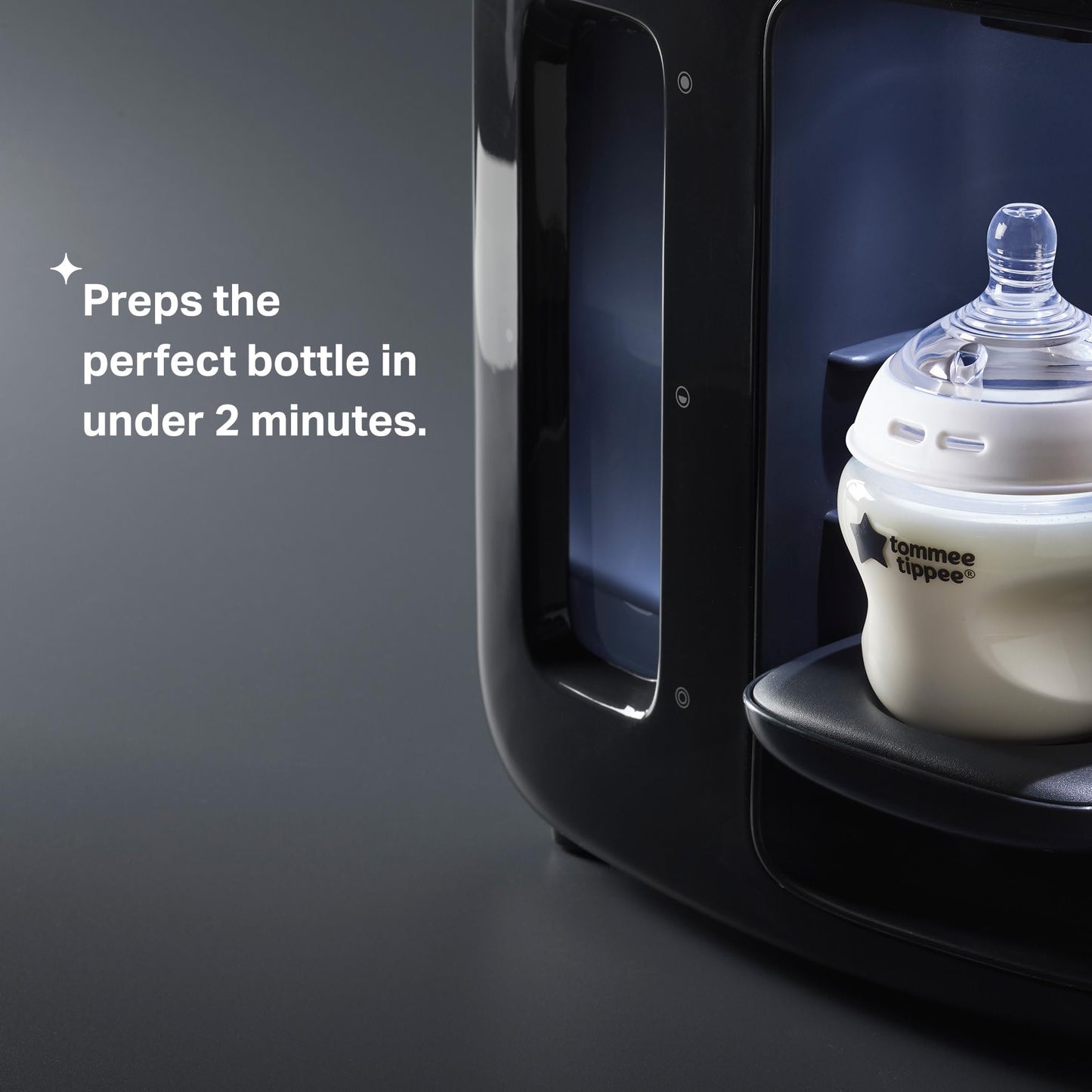 Tommee Tippee Perfect Prep Day & Night, Grey, Baby Bottle Formula Feed Maker with Antibacterial Filter, Digital Display and Adjustable Volume