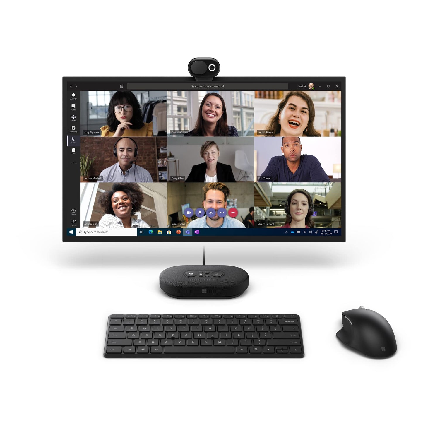 Microsoft Modern webcam 1920 x 1080 pixels USB Noir