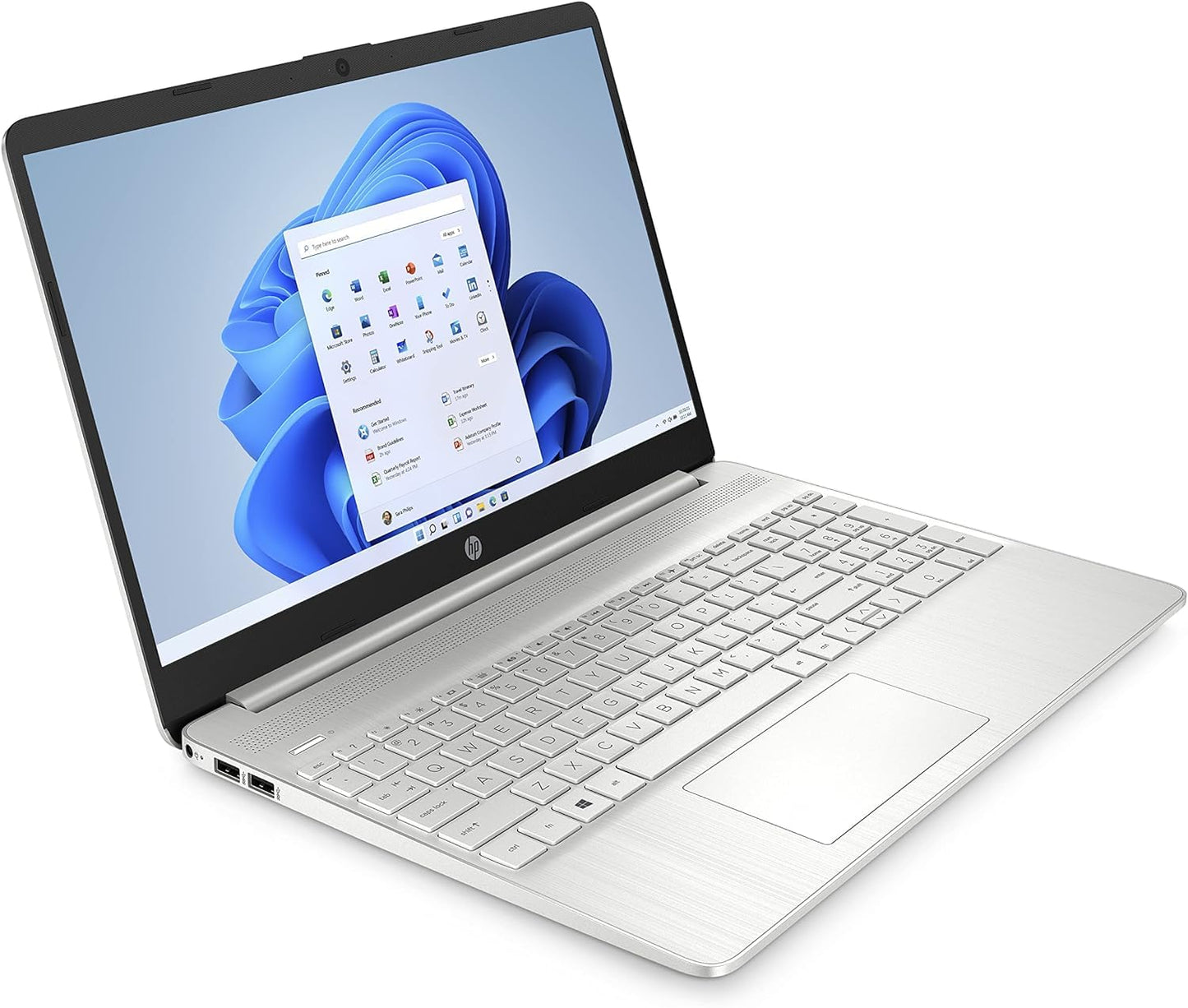 HP Laptop PC 15s-fq5585sa | Intel Core i3-1215U Processor | 8GB RAM | 128GB SSD | Intel UHD Graphics | 15.6 inch Full HD 16:9 display | Windows 11 Home | Natural Silver