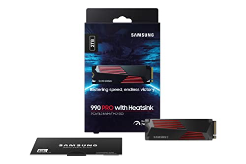 Samsung 990 PRO Heatsink SSD - 2TB - PCIe 4.0 NVMe M.2 Internal Solid State Drive