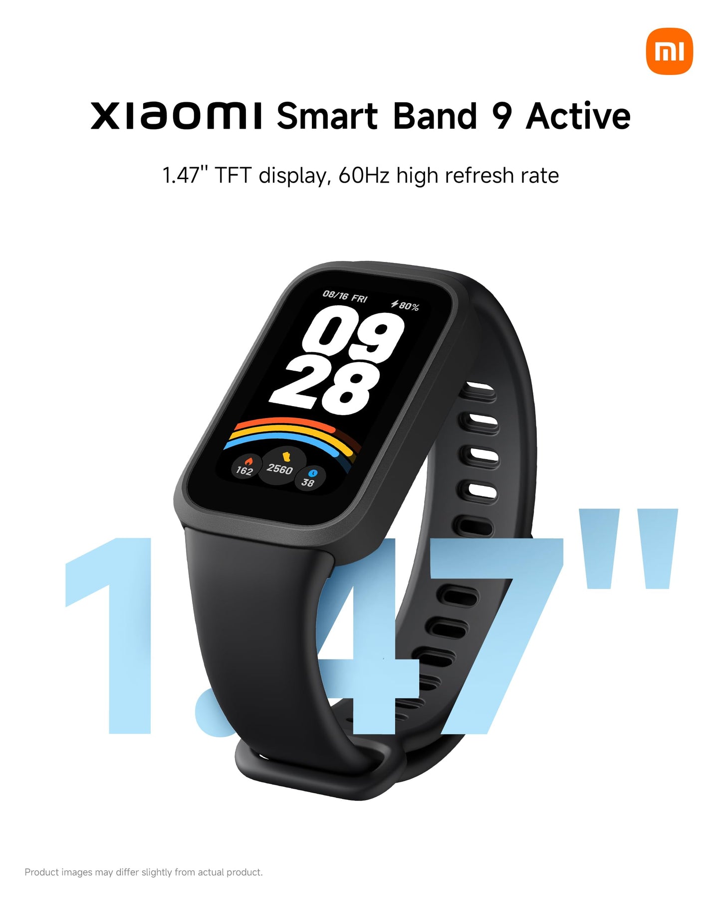 Xiaomi Smart Band 9 Active Global Version 1.47'' Display 18-Day Battery Life Modes All-Day Health and Fitness Monitoring 5ATM