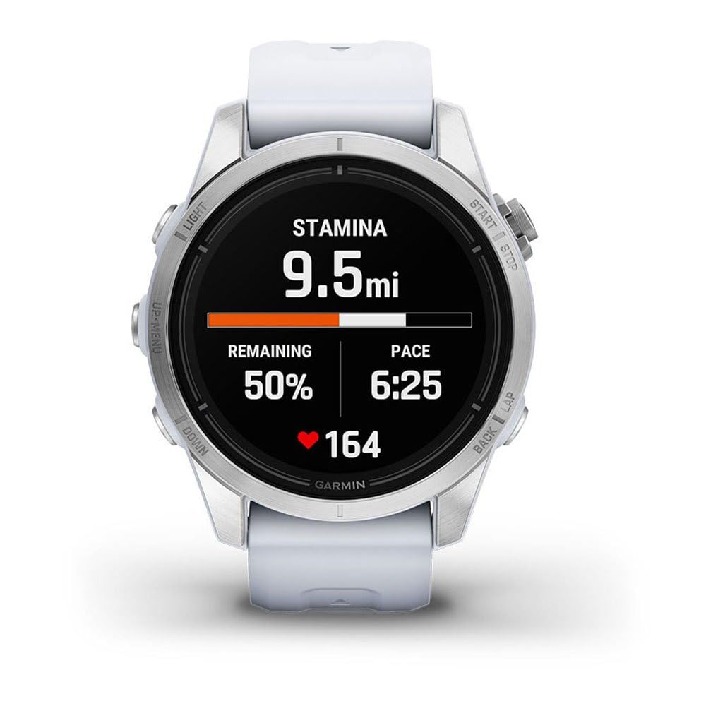 Garmin epix Pro (Gen 2), Glass, Silver, Whitestone