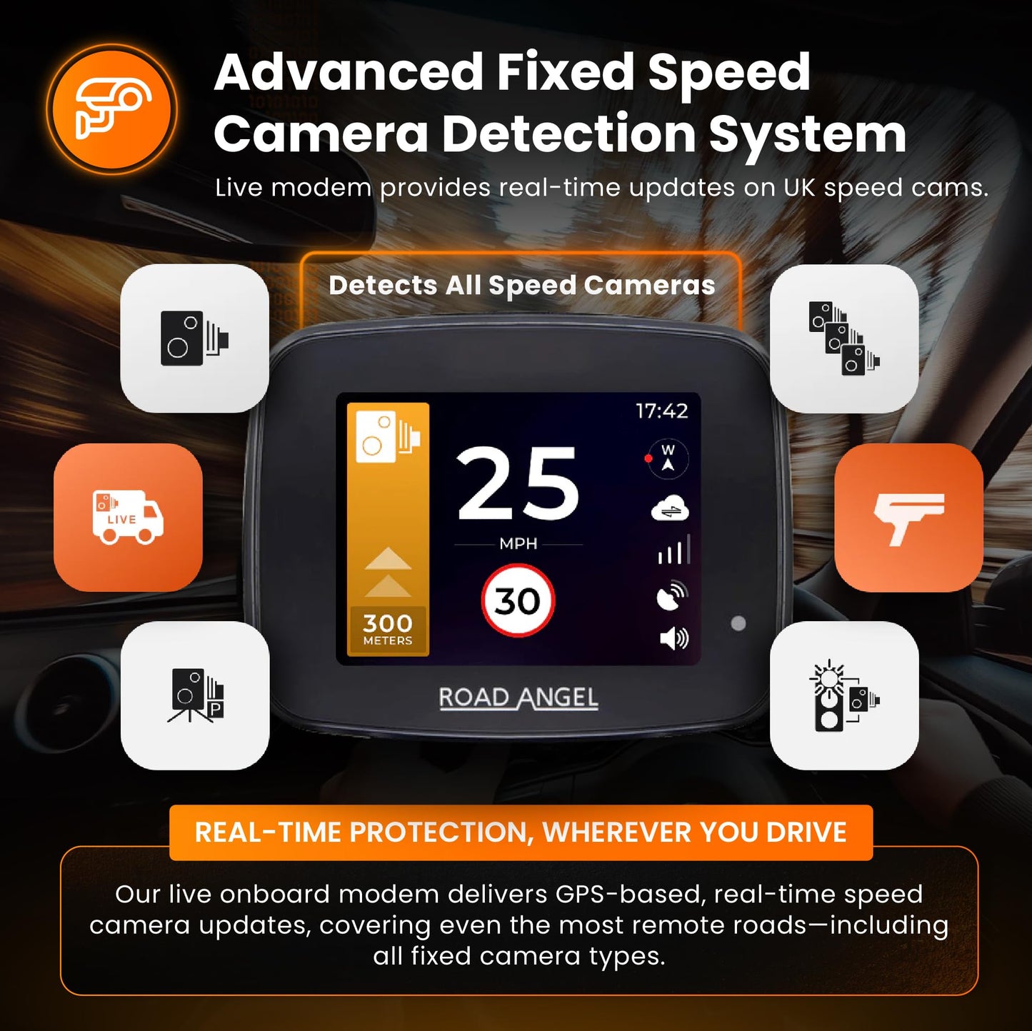 Road Angel Pure Advanced Speed Camera Detector System