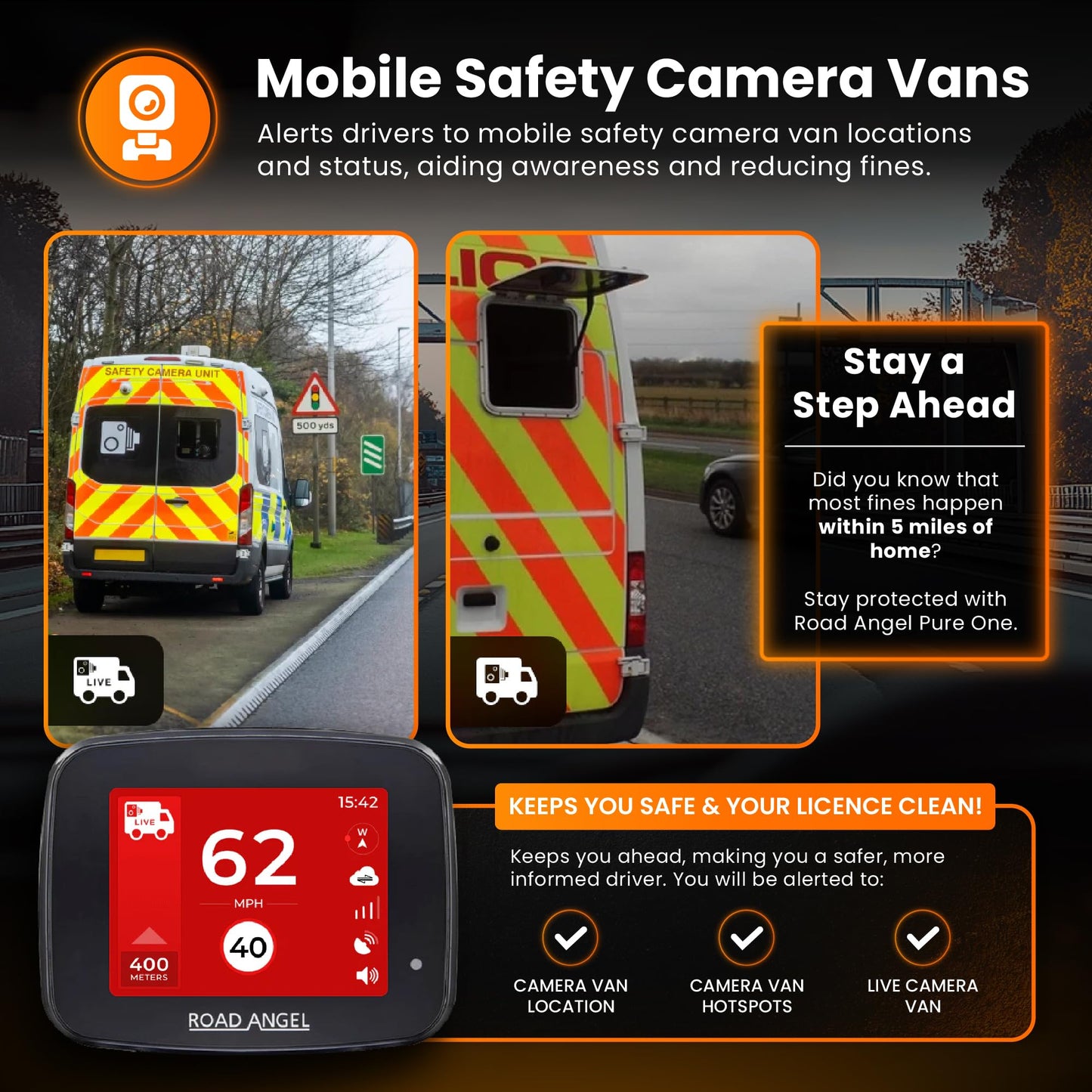 Road Angel Pure Advanced Speed Camera Detector System