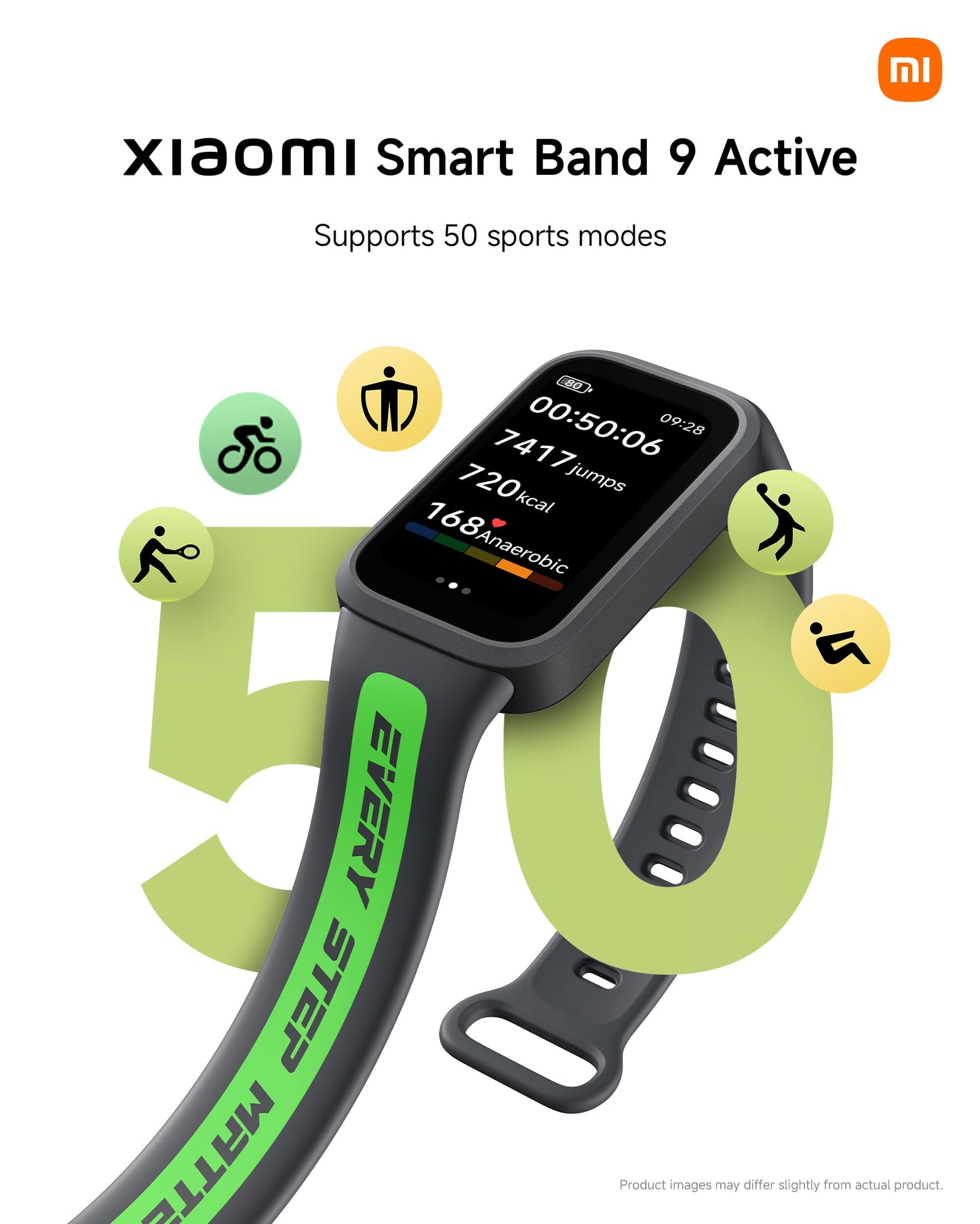 Xiaomi Smart Band 9 Active Global Version 1.47'' Display 18-Day Battery Life Modes All-Day Health and Fitness Monitoring 5ATM