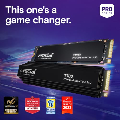 Crucial T700 - Instant Storage Enabled - Gaming, Photography, Video Editing & Design - Internal Solid State Drive
