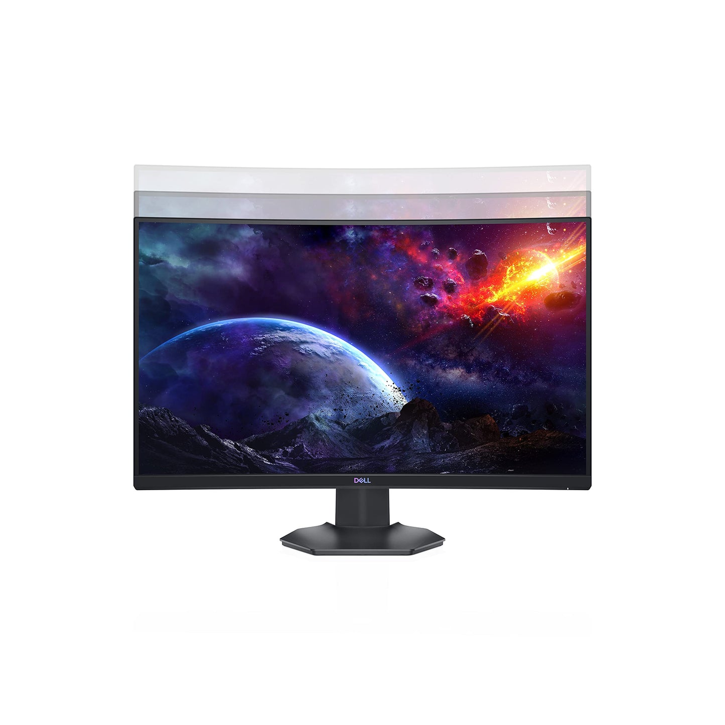 Dell S2721HGF 27 Inch Full HD (1920x1080) 1500R Curved Gaming Monitor, 144Hz, VA, 1ms MPRT, AMD FreeSync Premium, NVIDIA G-SYNC Compatible, DisplayPort, 2x HDMI, 3 Year Warranty