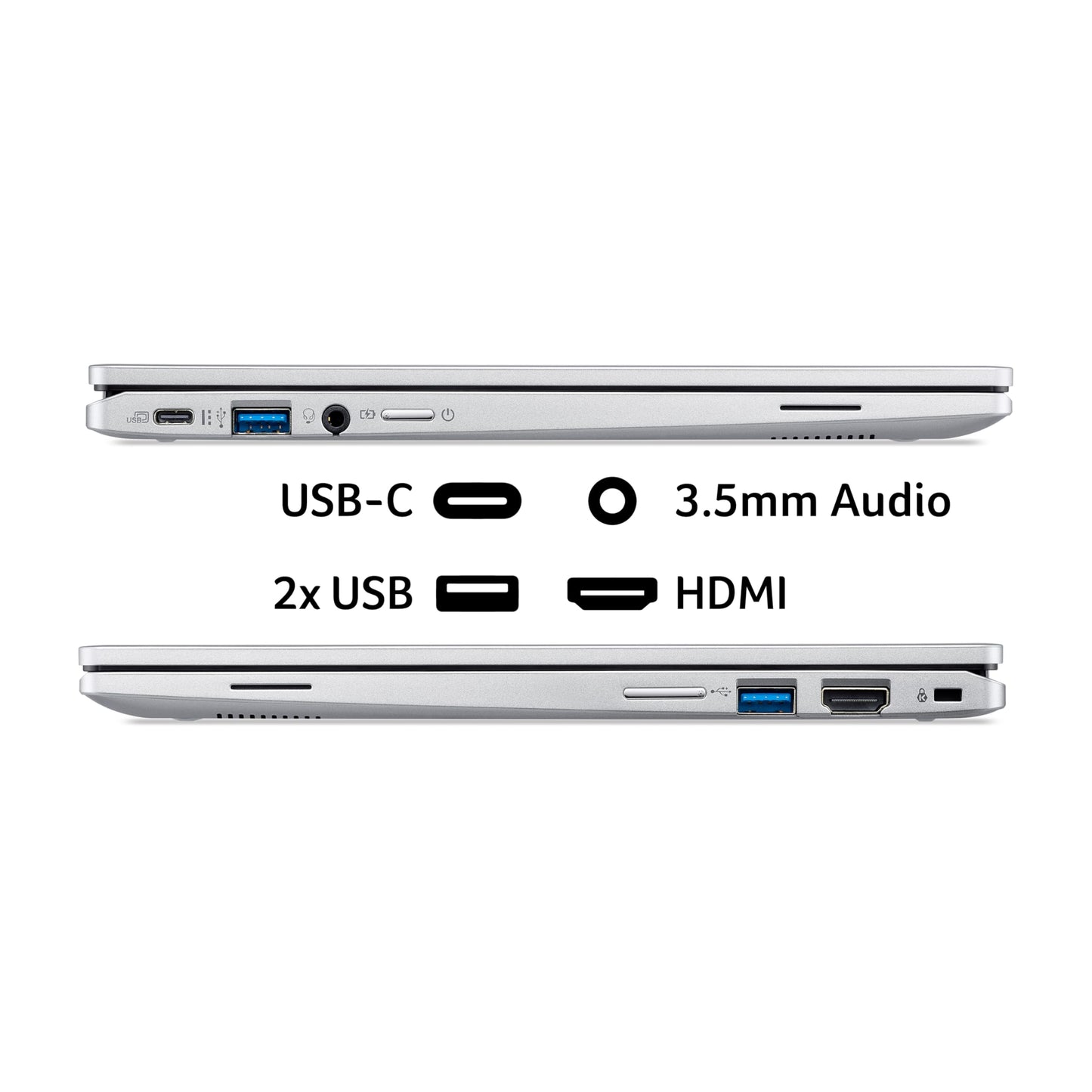 acer Chromebook 311 CB311-12H Laptop - Intel N100, 4GB, 64GB eMMC, Integrated Graphics, 11.6" HD, Google Chrome OS, Silver