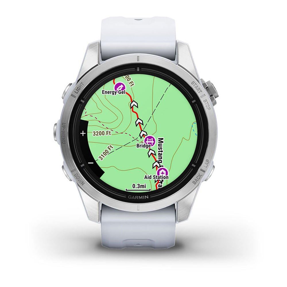 Garmin epix Pro (Gen 2), Glass, Silver, Whitestone