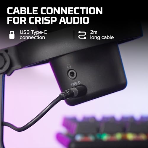 HyperX DuoCast – RGB USB Condenser Microphone for PC, PS5, PS4, Mac, Low-Profile Shock Mount, Cardioid, Omnidirectional, Pop Filter, Gain Control, Gaming, Streaming, Podcasts, Twitch