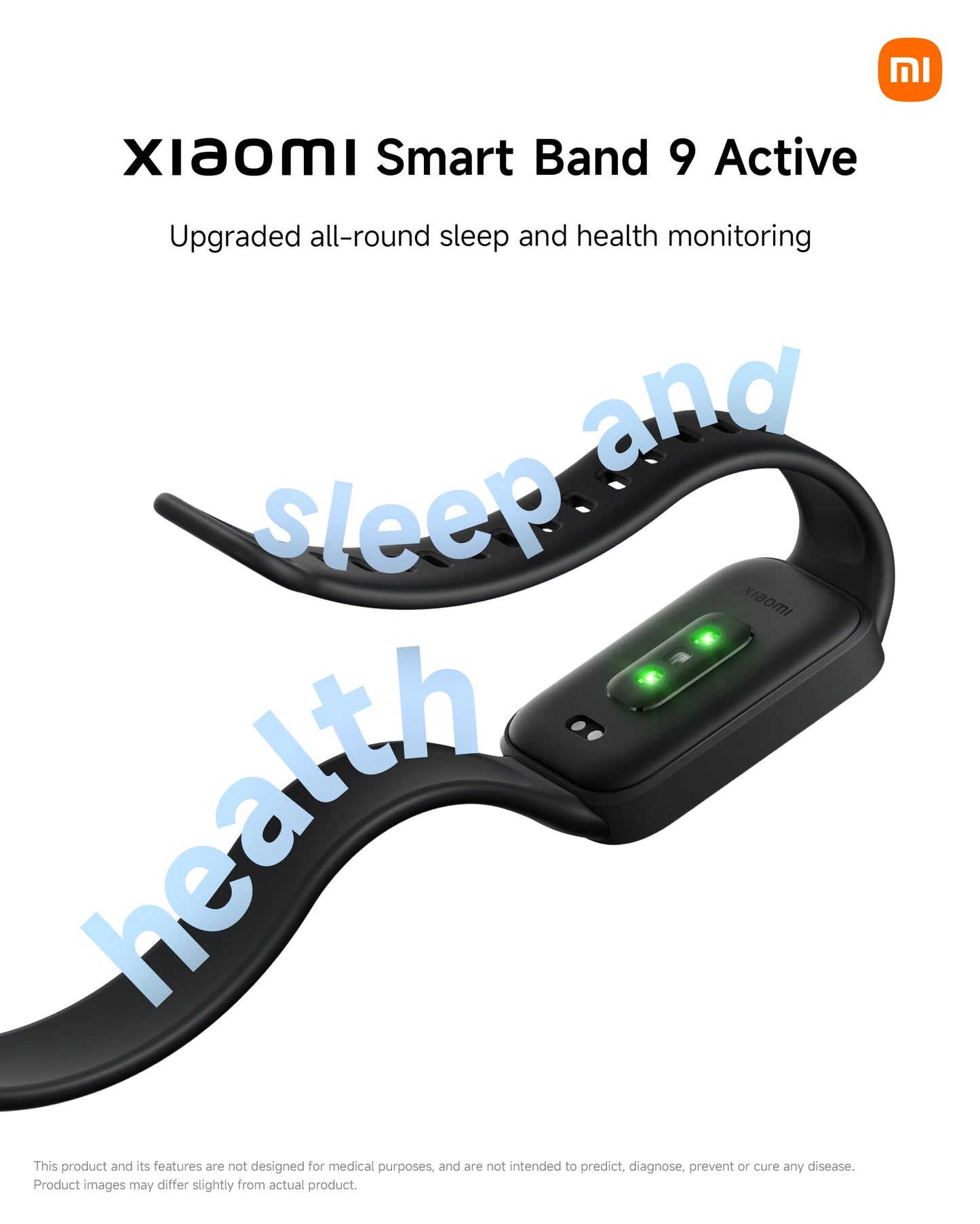 Xiaomi Smart Band 9 Active Global Version 1.47'' Display 18-Day Battery Life Modes All-Day Health and Fitness Monitoring 5ATM