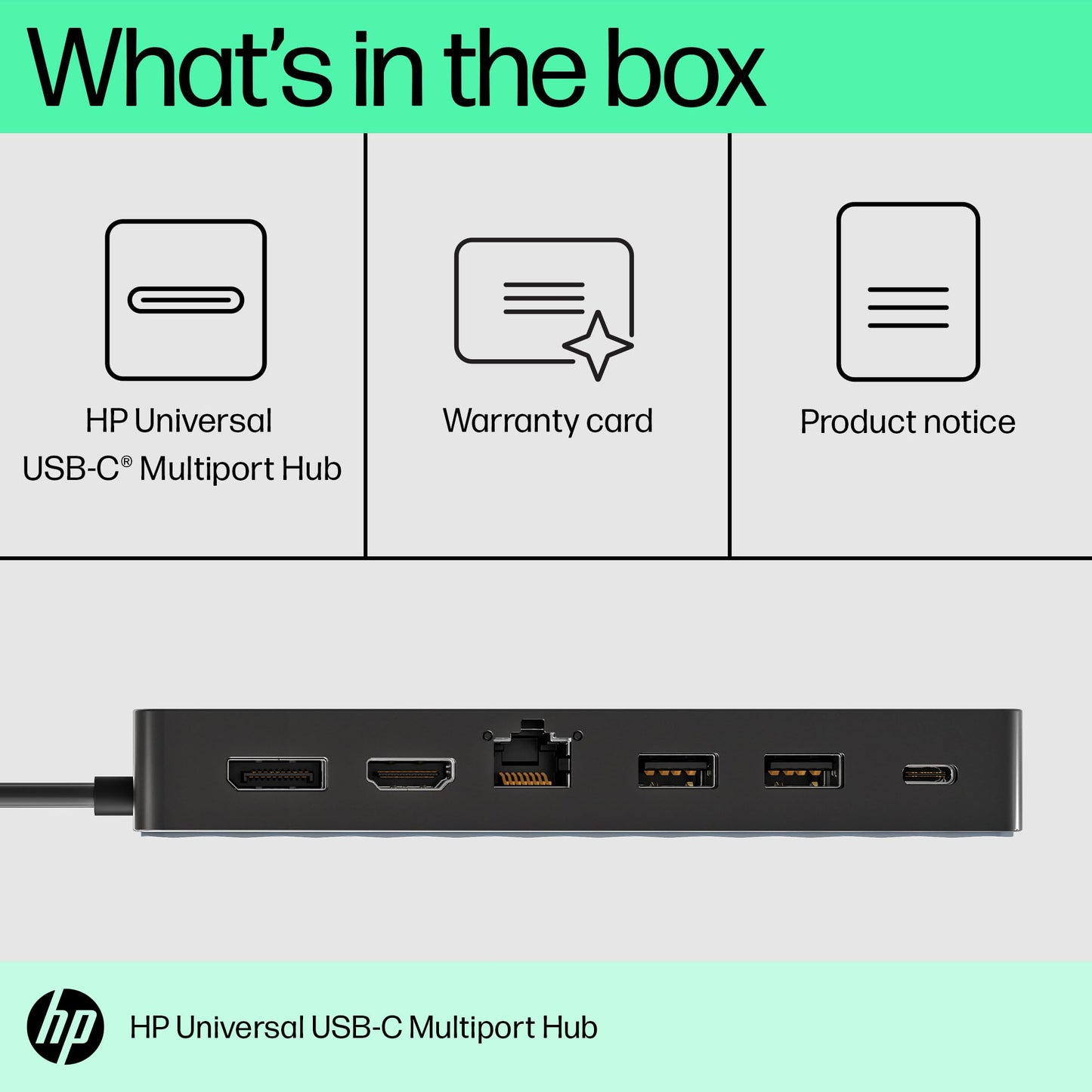 HP Interface Hub USB 3.2 Gen 1 (3.1 Gen 1) Type-C Black