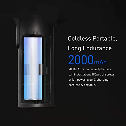 Xiaomi Mijia Cordless Rechargeable Screwdriver 3.6V 2000mAh Li-ion 5N.m Electric Screwdriver with 12pcs S2 Screw Bits for Home