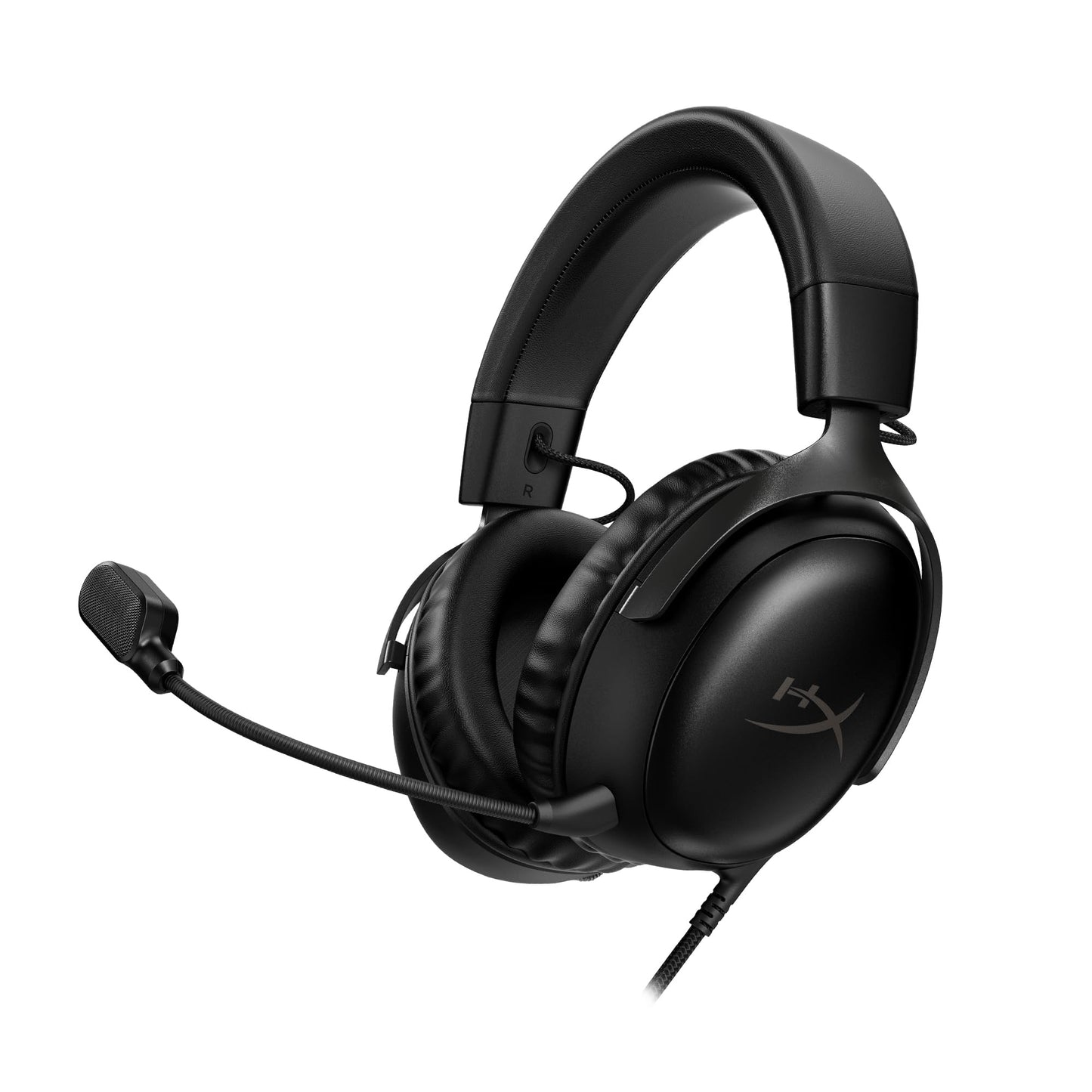 HyperX Cloud III – Wired Gaming Headset, PC, PS5, Xbox Series X|S, Angled 53mm Drivers, DTS, Memory Foam, Durable Frame, Ultra-Clear 10mm Mic, USB-C, USB-A, 3.5mm