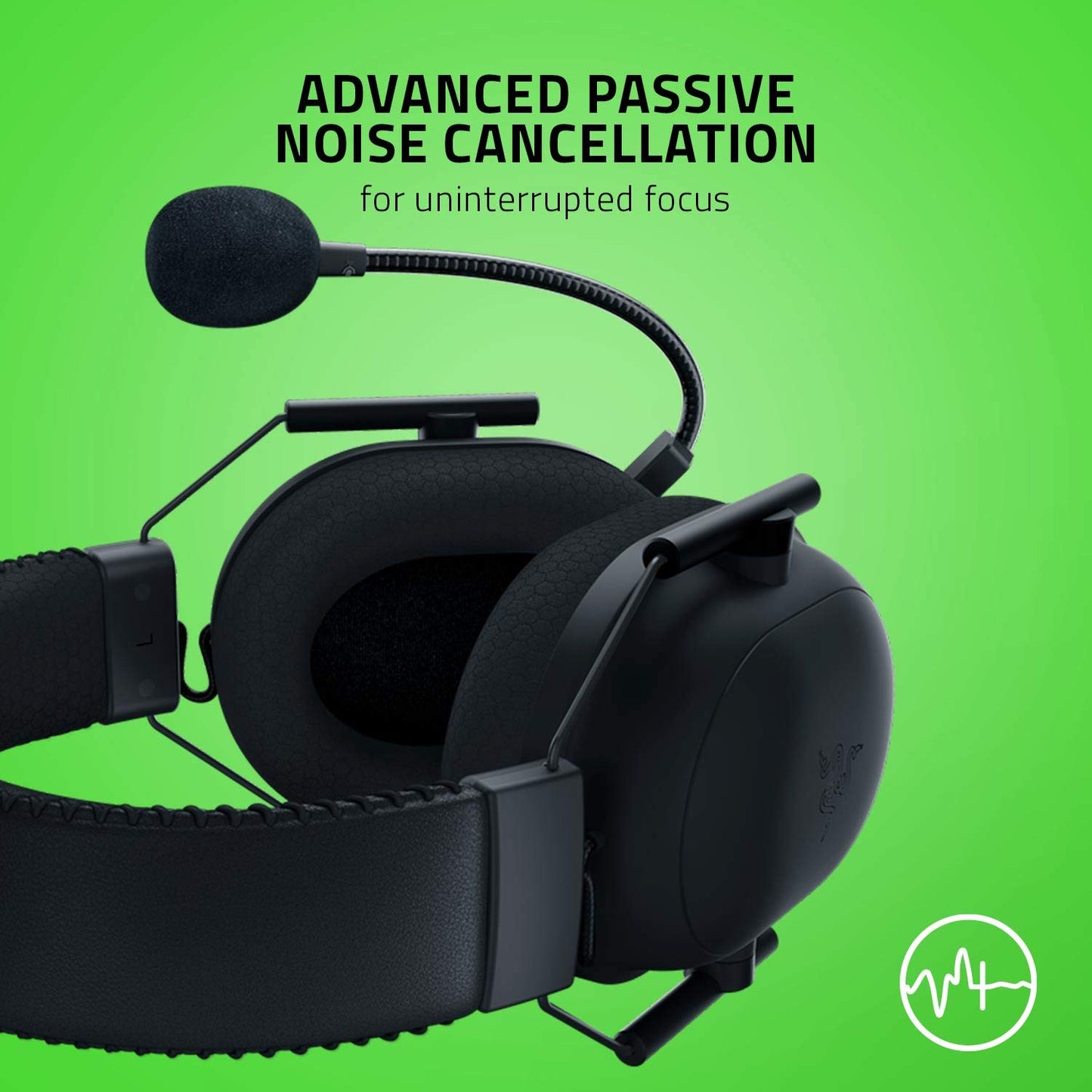 Razer BlackShark V2 - Premium Esports Gaming Headset (TriForce 50mm Drivers, HyperClear Cardiod Mic, Advanced Passive Noise Cancelation