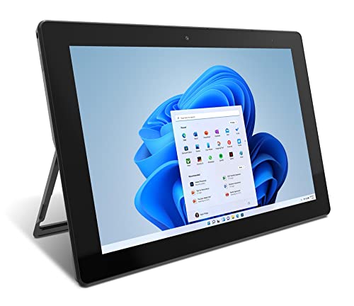 GEO Pad 110 10-inch 2-in-1 Detachable Laptop Tablet with Keyboard, 128GB eMMC, Full HD Touchscreen, Windows 11 - Strawberry Red