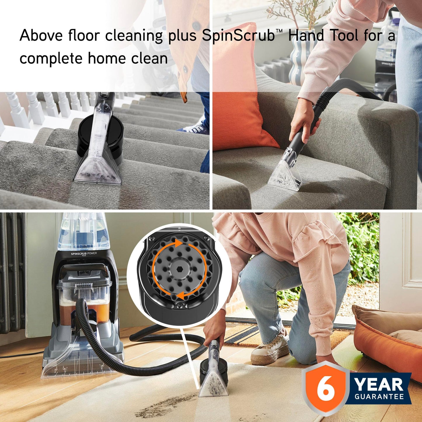 Vax Rapid Power 2 Reach Carpet Cleaner | Leaves carpets dry in under 1 hr | XL Reach & Capacity | Extra Tools - CDCW-RPXLR