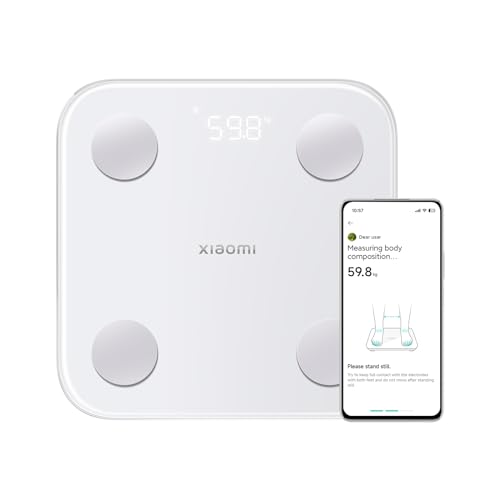 Xiaomi Body Composition Scale S400, Bluetooth Led Display Digital Weighing Bathroom Scales With iOS/Android Smart App Get 25 Item Body Composition Index Report, Max 330lb/150kg