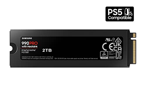 Samsung 990 PRO Heatsink SSD - 2TB - PCIe 4.0 NVMe M.2 Internal Solid State Drive