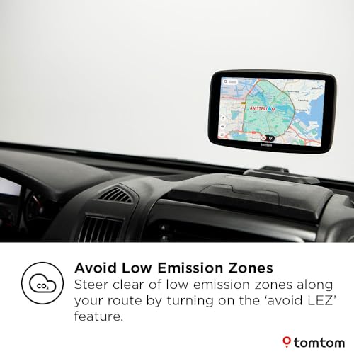 TomTom Campervan and Caravan Sat Nav GO Camper Tour 6" screen with Campervan and Caravan POIs, Updates via Wi-Fi, TomTom Traffic and Speedcam Warnings, Europe Maps