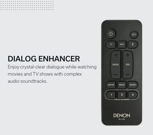 Denon DHT-S316 Soundbar with Wireless Subwoofer, Bluetooth, Dolby Digital, DTS Decoding, Dialogue Enhancer, HDMI ARC, Wall Mountable, Music Streaming - Black