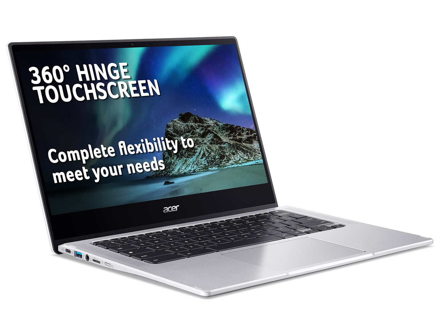 Acer Chromebook Spin 314 CP314-1H - (Intel Celeron N4500, 4GB, 64GB eMMC, 14 Inch HD Touchscreen Display, Google Chrome OS, Silver)