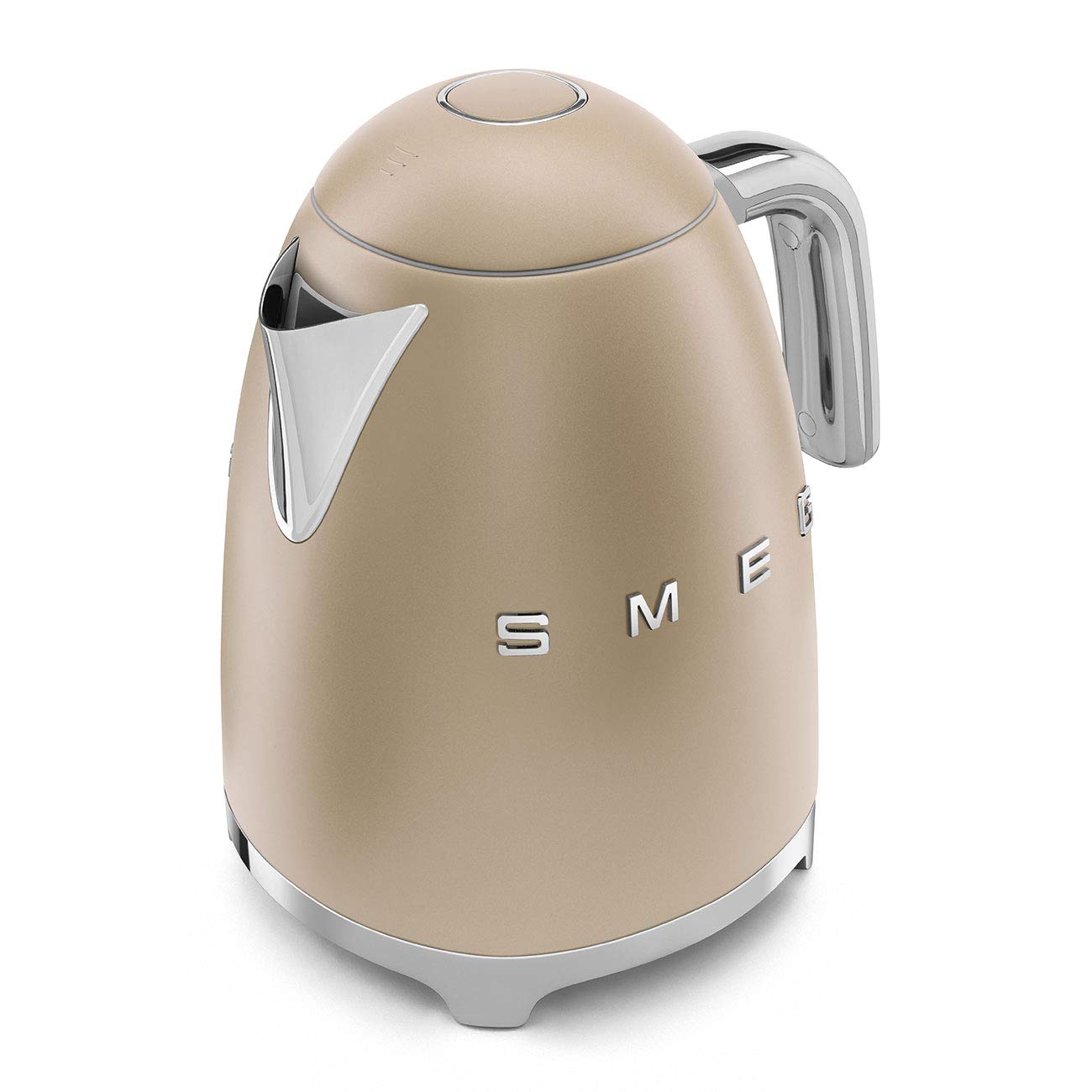 Smeg 50’s Style Jug Kettle, Soft Opening, 360 Swivel Base, Anti-Slip Feet, 300W, 1.7L, Matte Champagne Gold