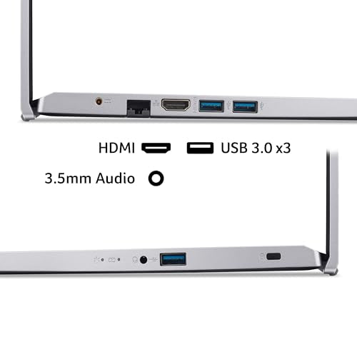 acer Aspire 3 A315-59 Laptop - Intel Core i5-1235U, 8GB, 256GB SSD, Integrated Graphics, 15.6" Full HD, Windows 11, Silver