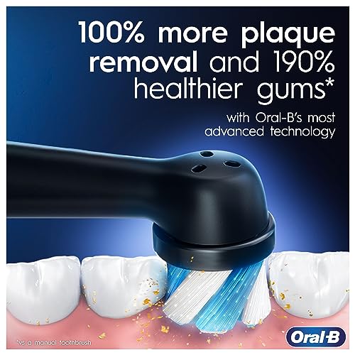 Oral-B iO8 Electric Toothbrushes for Adults, Gifts for Women/Men, App Connected Handle, 3 Toothbrush Heads, Travel Case & Toothbrush Head Holder, 6 Modes, 2 Pin UK Plug, Violet, Oral B IO Toothbrush