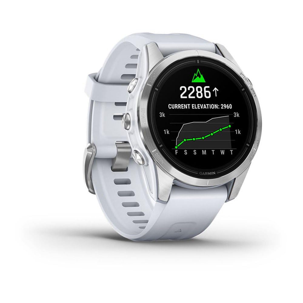 Garmin epix Pro (Gen 2), Glass, Silver, Whitestone