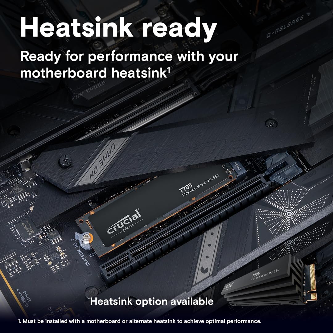 Crucial T700 - Instant Storage Enabled - Gaming, Photography, Video Editing & Design - Internal Solid State Drive