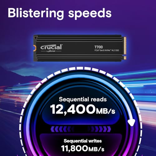 Crucial T700 - Instant Storage Enabled - Gaming, Photography, Video Editing & Design - Internal Solid State Drive