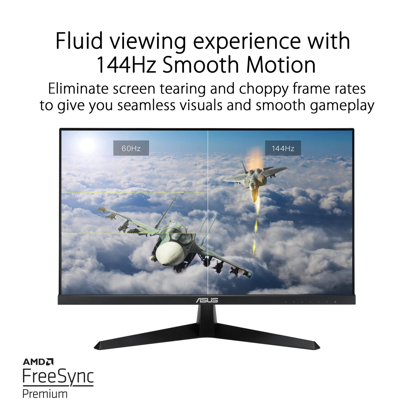 ASUS VA27EHF Eye Care Gaming Monitor – Full HD, Frameless, Adaptive-Sync, 1ms MPRT, HDMI, Low Blue Light, Flicker Free, Wall Mountable, Black