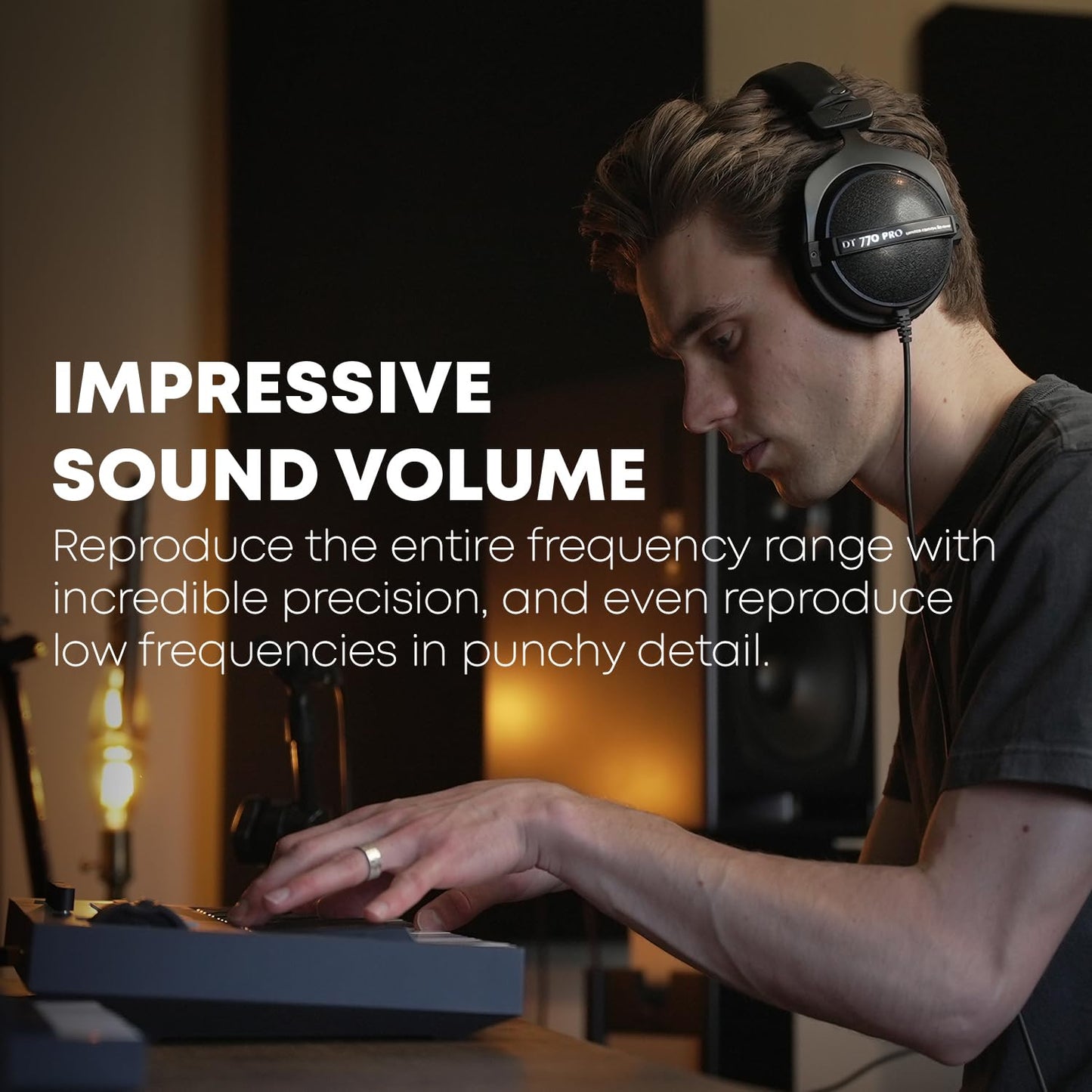 beyerdynamic DT 770 Pro Studio Headphones - Over-Ear, Closed-Back, Professional Design for Recording and Monitoring