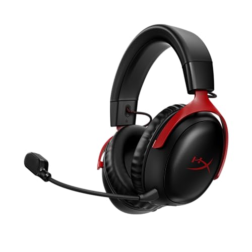 HyperX Cloud III – Wired Gaming Headset, PC, PS5, Xbox Series X|S, Angled 53mm Drivers, DTS, Memory Foam, Durable Frame, Ultra-Clear 10mm Mic, USB-C, USB-A, 3.5mm