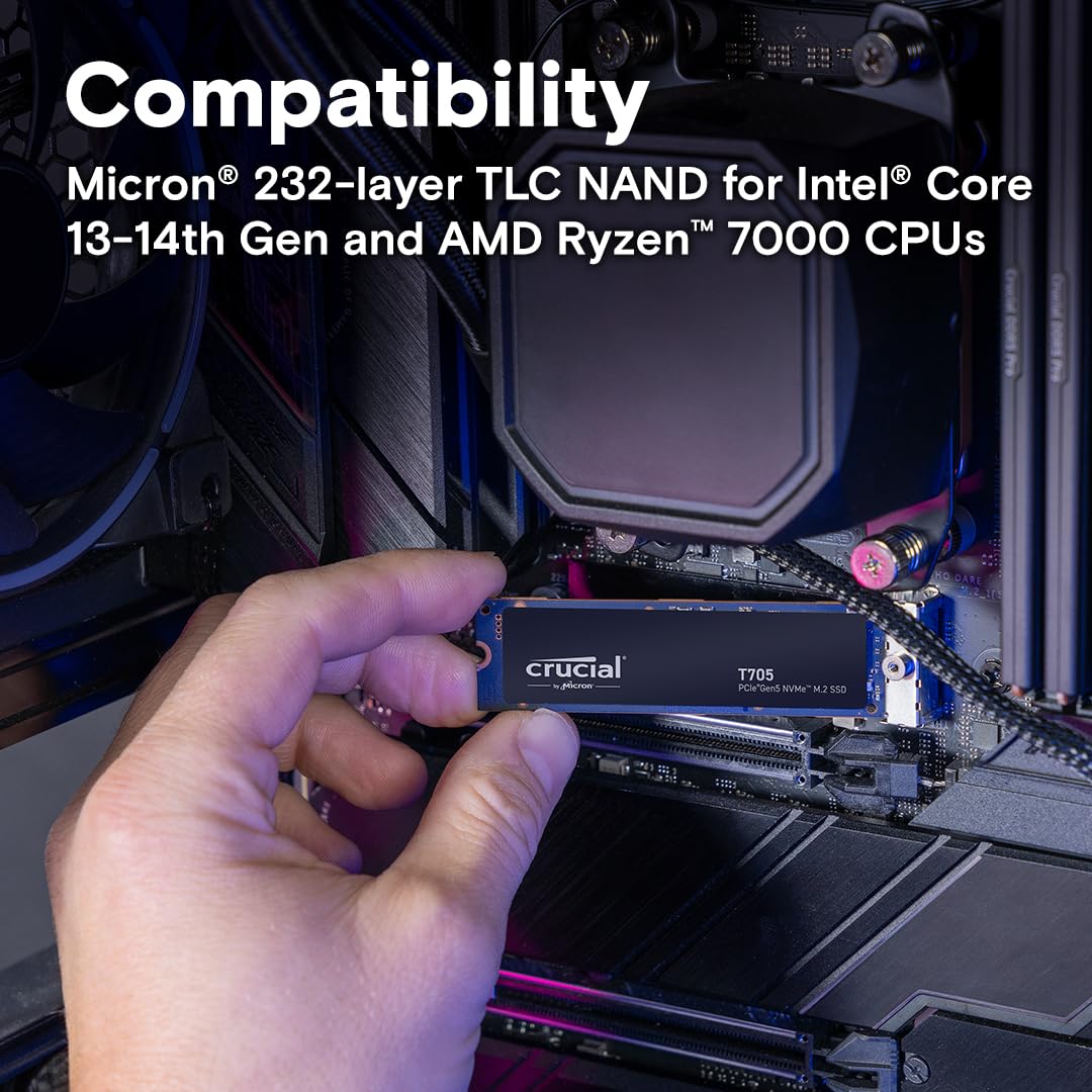 Crucial T700 - Instant Storage Enabled - Gaming, Photography, Video Editing & Design - Internal Solid State Drive