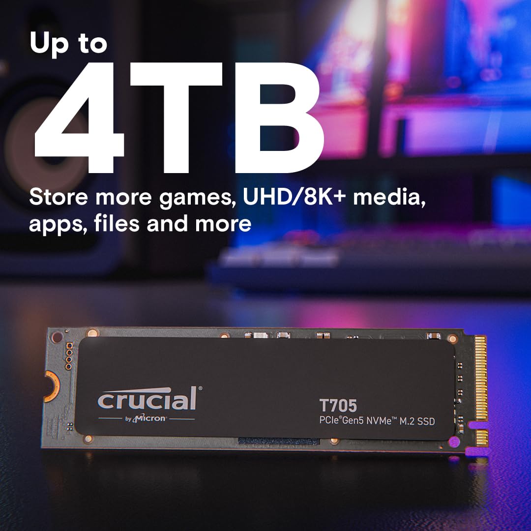 Crucial T700 - Instant Storage Enabled - Gaming, Photography, Video Editing & Design - Internal Solid State Drive